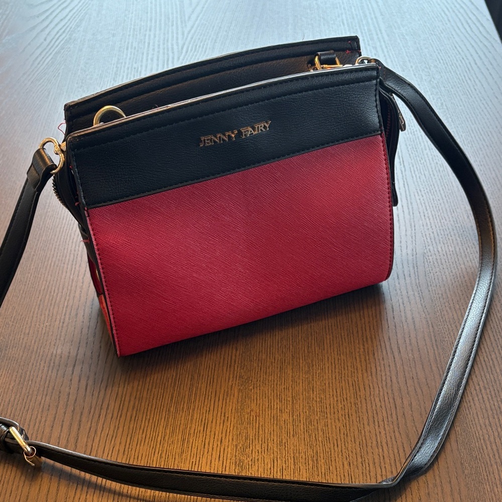 Jenny Fairy Red and Black Crossbody Bag